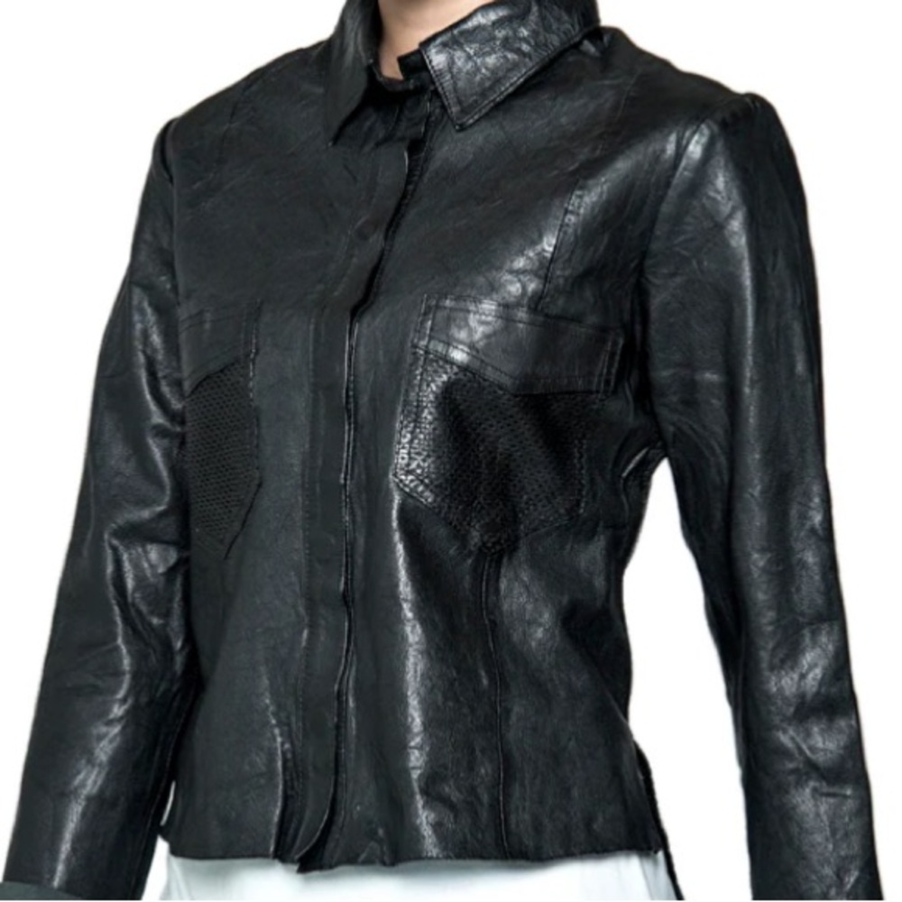 Bano eeMee Leather Cropped Jacket, XS